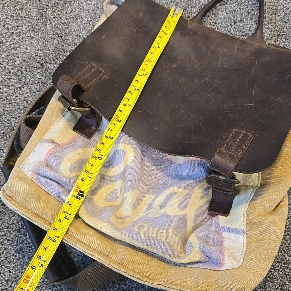 Vintage Selina Vaughan Royal Quality Brown& Tan Men's Bag Backpack